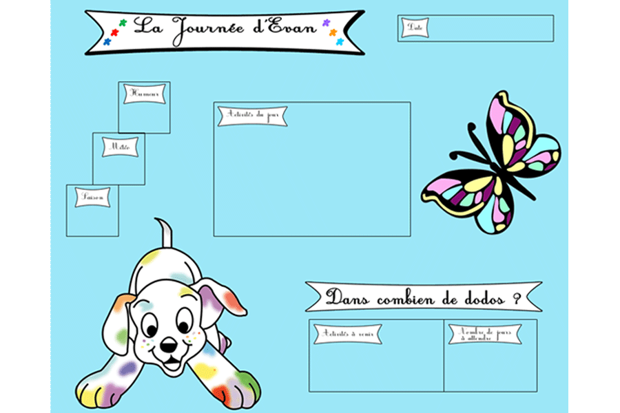 Tableau magnétique d'activités pour enfants