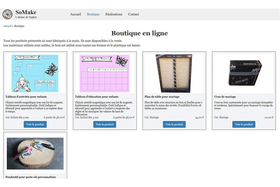 Création site internet : SoMake